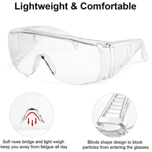 1-10x Clear Safety Goggles Glasses Vent Unisex Lab Work Eye Protection Anti Fog* 1-10x Clear Safety Goggles Glasses Vent Unisex Lab Work Eye Protection Anti Fog*